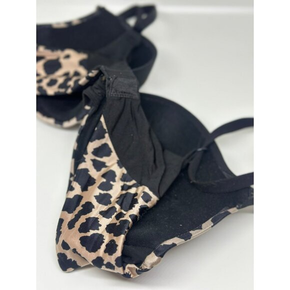 Victoria’s Secret Push-Up Bra – Leopard Print Black & Beige, Size 34B - Picture 4 of 6